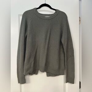 Madewell Moss Green Knit Sweater | Crisscross Back | Size M